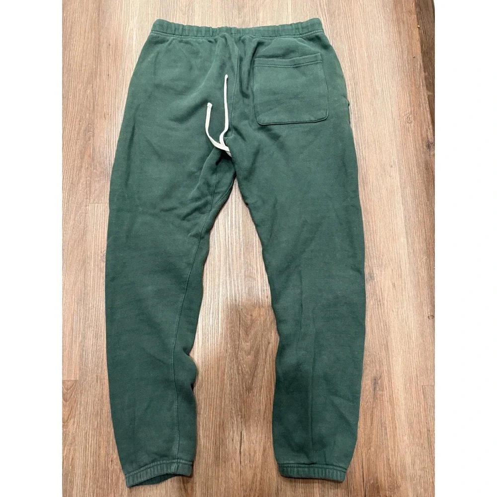 Essentials Fear of God Mens Forest Green Logo Sweatpants Joggers Size M 3553